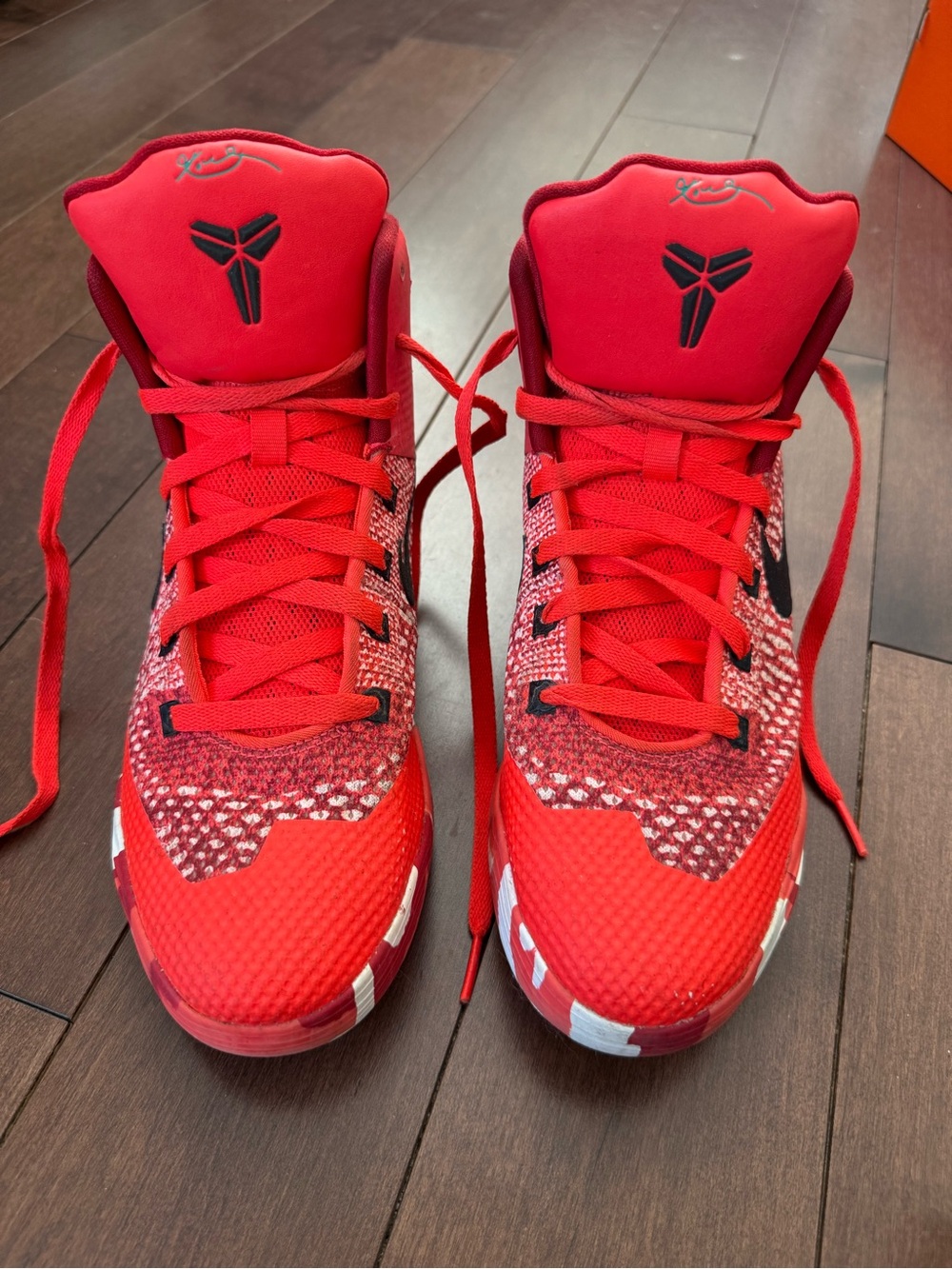 Nike Kobe IX Elite “Christmas” Kids Red High-Top Basketball Sneakers